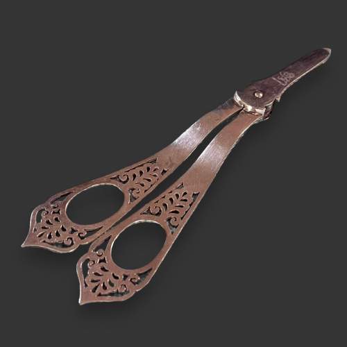 19th Century Silver Plated Grape Scissors image-6