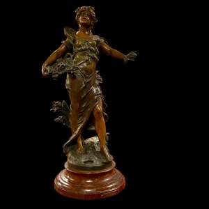 Louis and Francois Moreau 19th Century French Spelter Figure