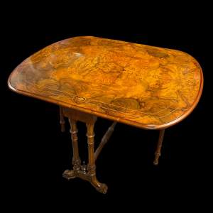 Fine Quality 19th Century Inlaid Burr Walnut Sutherland Table
