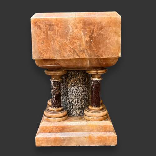 Rare and Unusual 19th Century Travelling Marble Font image-5