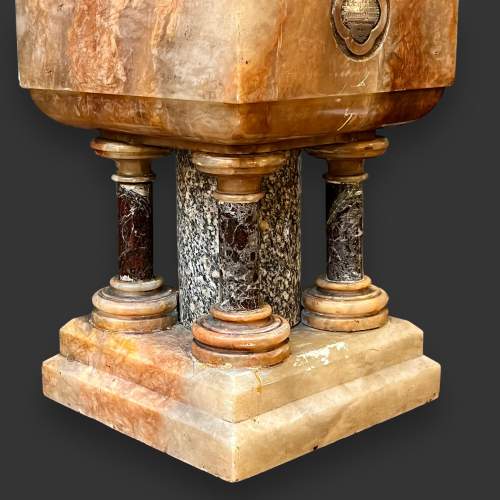 Rare and Unusual 19th Century Travelling Marble Font image-4