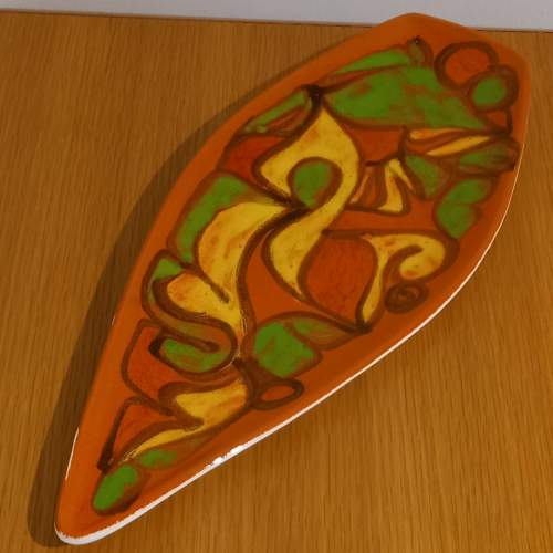Retro Poole Pottery Hand Painted Delphis Spear Plate image-1