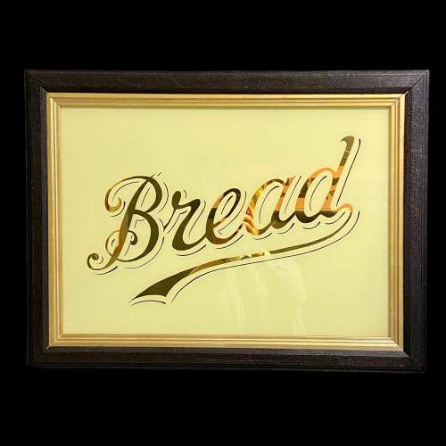 Vintage Advertising Gilt Mirrored Bread Sign image-1