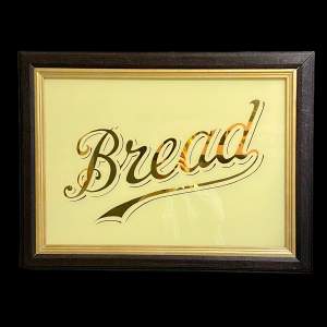Vintage Advertising Gilt Mirrored Bread Sign