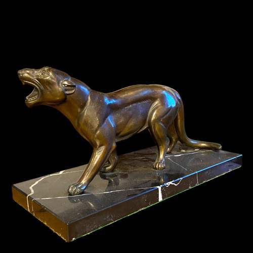 Art Deco Bronze Roaring Tiger image-4