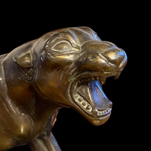 Art Deco Bronze Roaring Tiger image-5
