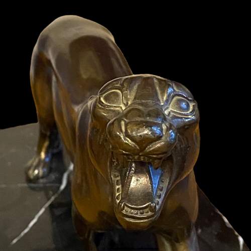 Art Deco Bronze Roaring Tiger image-6