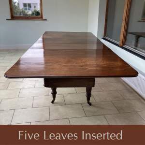 Mahogany Extending D-Shaped Dining Table - Attributed to Gillows