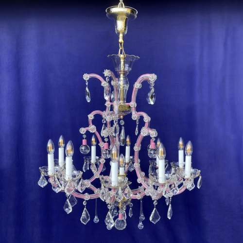 Caged Maria Theresa Pink Chandelier image-1