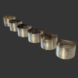 Set of Six Edwardian Silver Napkin Rings