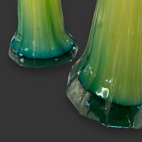 Pair of Vintage Tall Glass Vases image-6
