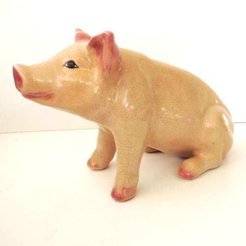 Early 20th Century Large Ceramic Butchers Shop Display Pig image-3