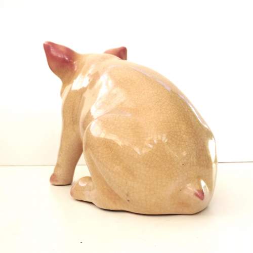 Early 20th Century Large Ceramic Butchers Shop Display Pig image-4