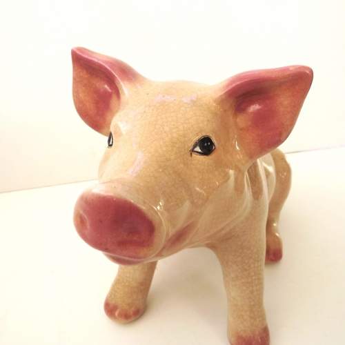 Early 20th Century Large Ceramic Butchers Shop Display Pig image-6