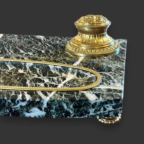 19th Century Napoleon III Marble and Bronze Desk Set image-3