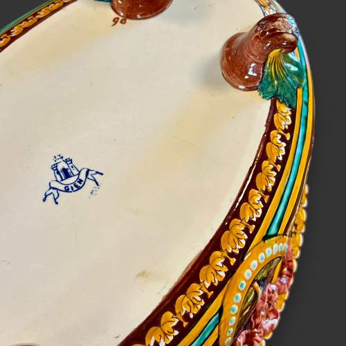 19th Century French Gien Hand Painted Ceramic Jardiniere image-6