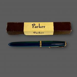 Mid 20th Century Parker Quink Green Duofold Fountain Pen