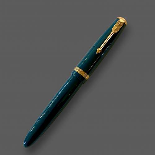 Mid 20th Century Parker Quink Green Duofold Fountain Pen image-2