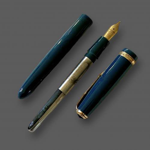 Mid 20th Century Parker Quink Green Duofold Fountain Pen image-3