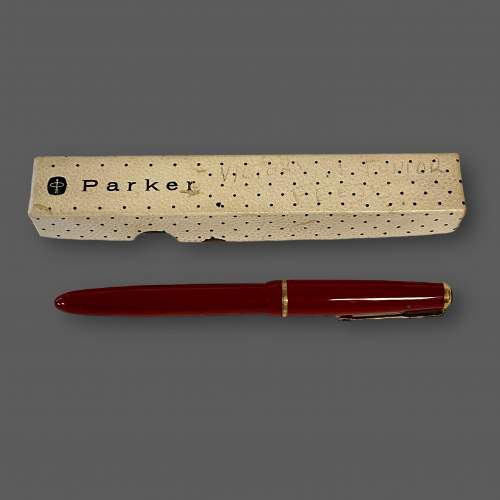 Mid 20th Century Parker Quink Red Duofold Fountain Pen image-1