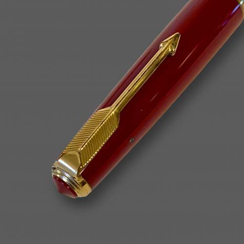 Mid 20th Century Parker Quink Red Duofold Fountain Pen image-5