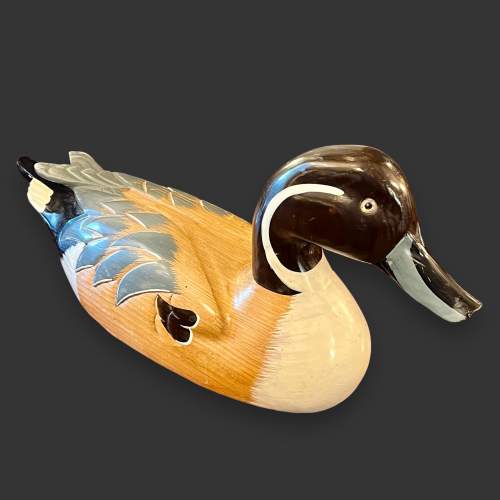 Hand Carved Hand Painted Decoy Duck image-1