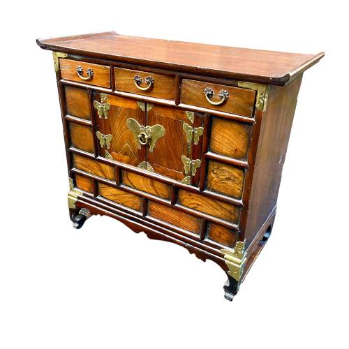 Oriental Hardwood Tansu Cabinet image-1