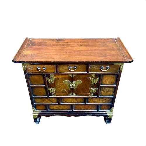 Oriental Hardwood Tansu Cabinet image-2