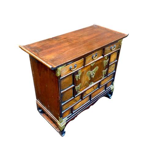 Oriental Hardwood Tansu Cabinet image-3