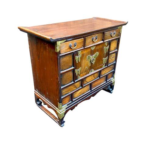 Oriental Hardwood Tansu Cabinet image-5