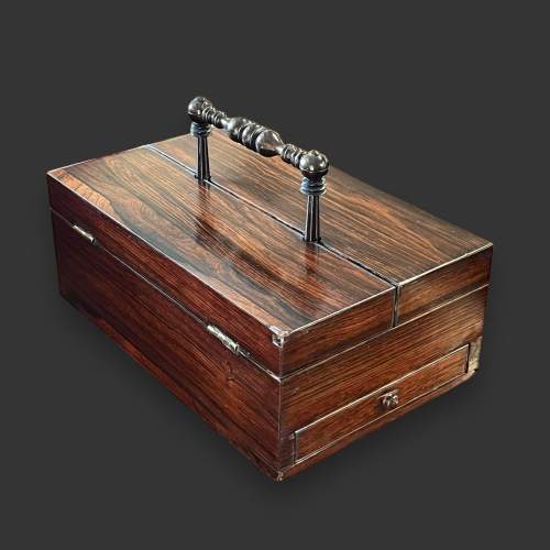 George III Period Solid Rosewood Stationery Box image-1