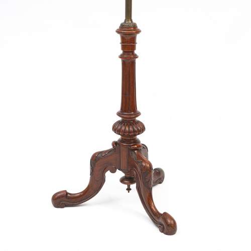 Antique Late 19th Century Mahogany Adjustable Pole Screen image-5