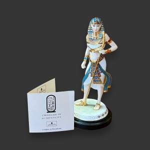 22 Carat Gold Wedgwood Figurine of Tutankhamun by John Wincentzen