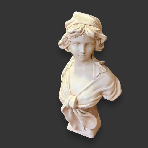 Rare Art Nouveau style Sculpture Bust of Mimi image-1