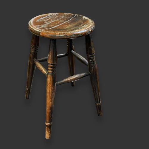 Antique Country Wooden Stool image-1