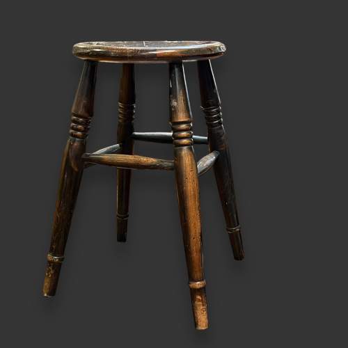 Antique Country Wooden Stool image-2