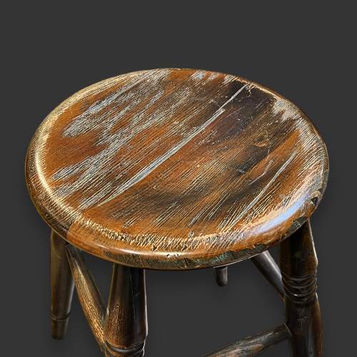 Antique Country Wooden Stool image-3