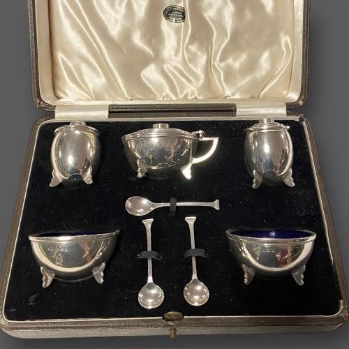 George V Silver Condiment Set image-2
