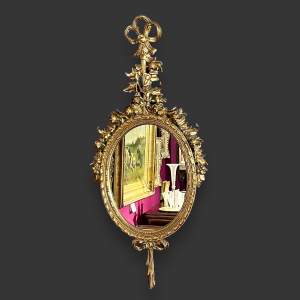 Circa 1900 Decorative French Giltwood Wall Mirror