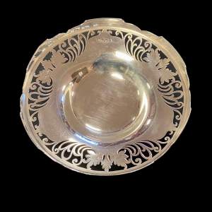 Early 20th Century Pierced Silver Bon Bon Dish