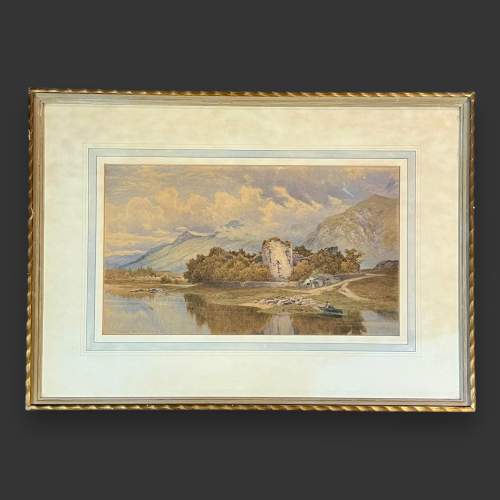 Late 19th-Early 20th Century J McCulloch Watercolour Painting image-1