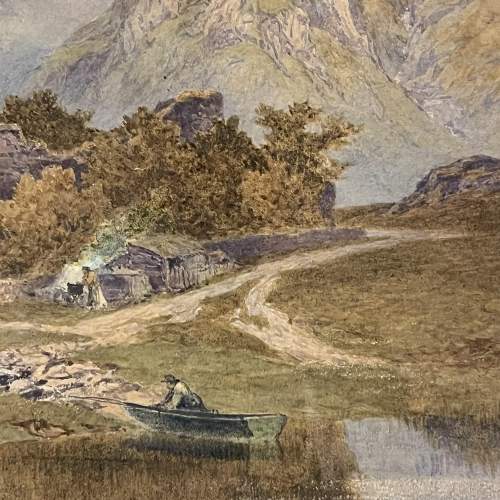 Late 19th-Early 20th Century J McCulloch Watercolour Painting image-3