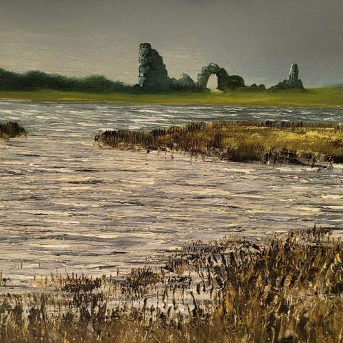 Large 1962 Framed Oil on Canvas - Ducks over Wetlands – Signed image-4