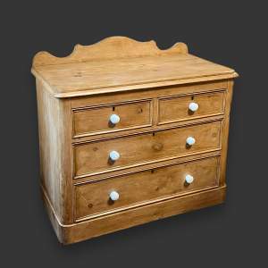 Victorian Pine Chest of Drawers with Gallery