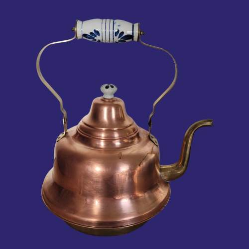 Large Copper and Brass Kettle image-3