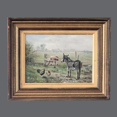 Victorian Oil on Board Painting - Signed image-1
