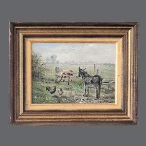 Victorian Oil on Board Painting - Signed