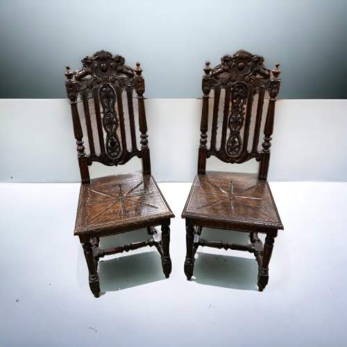 Pair of Victorian Charles II Style Chairs image-1
