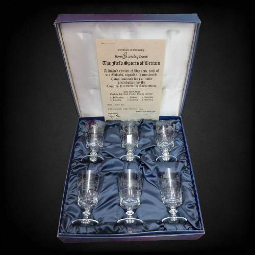 Boxed Set Royal Brierley Crystal Goblets Limited Edition of 50 image-1