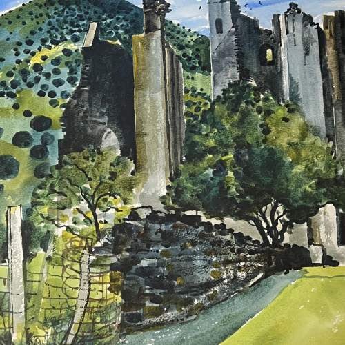 Rigby Graham Watercolour Painting of Llanthony Abbey image-2